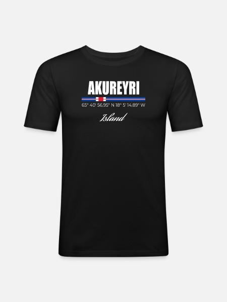 Akureyri - Men's Slim Fit T-Shirt - black