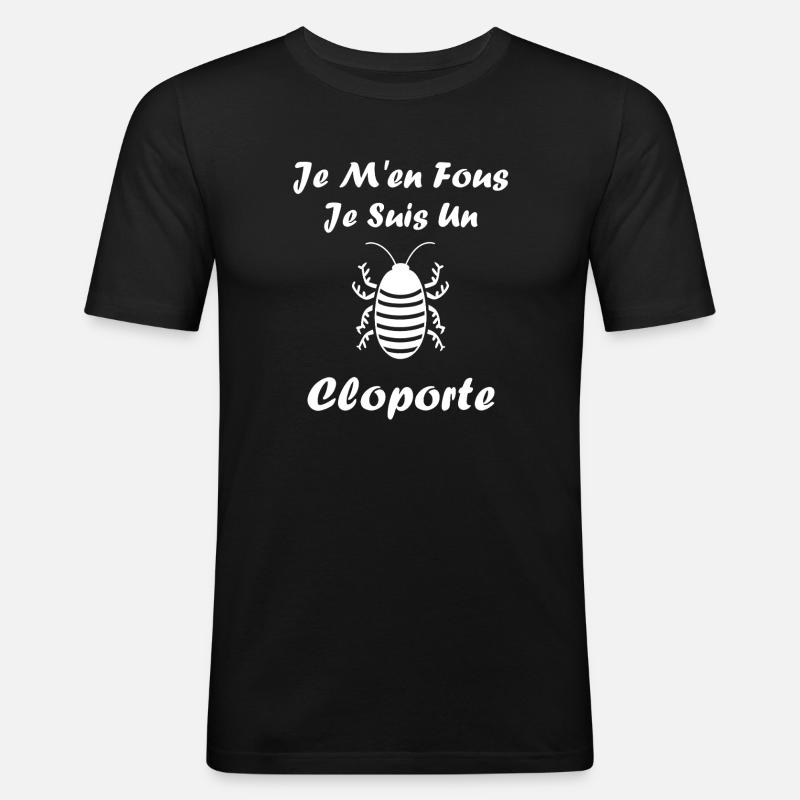 cloporte_-11- - Männer Slim Fit T-Shirt - Schwarz