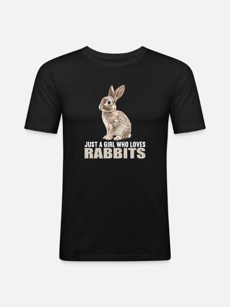 Lapin Lapin - T-shirt près du corps Homme - noir