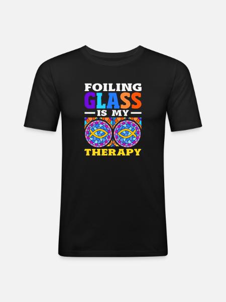 Buntglas-kunst Buntglas-künstler - Männer Slim Fit T-Shirt - Schwarz