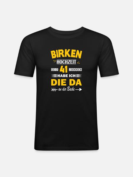 41 Years Relationship Anniversary Wedding Anniversary - Men's Slim Fit T-Shirt - black
