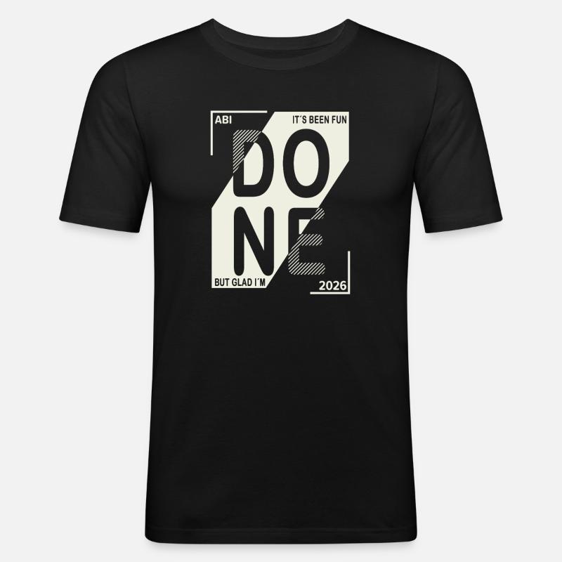 Done 2026 – Abi geschafft Design - Männer Slim Fit T-Shirt - Schwarz