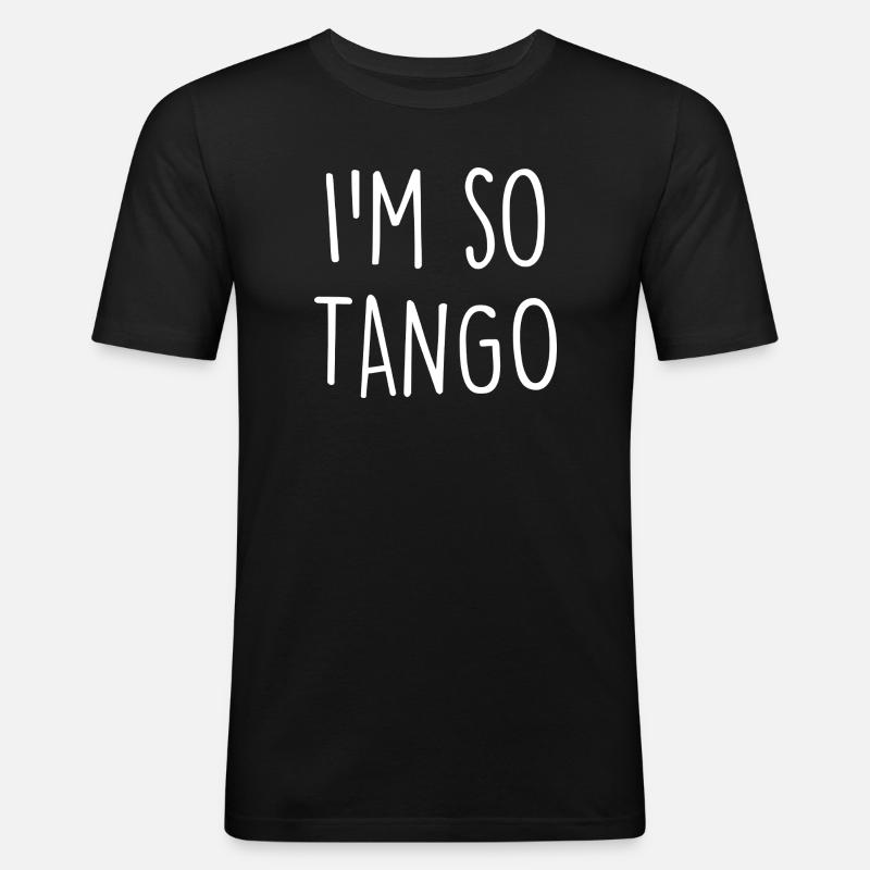 Tango Dancer - Männer Slim Fit T-Shirt - Schwarz