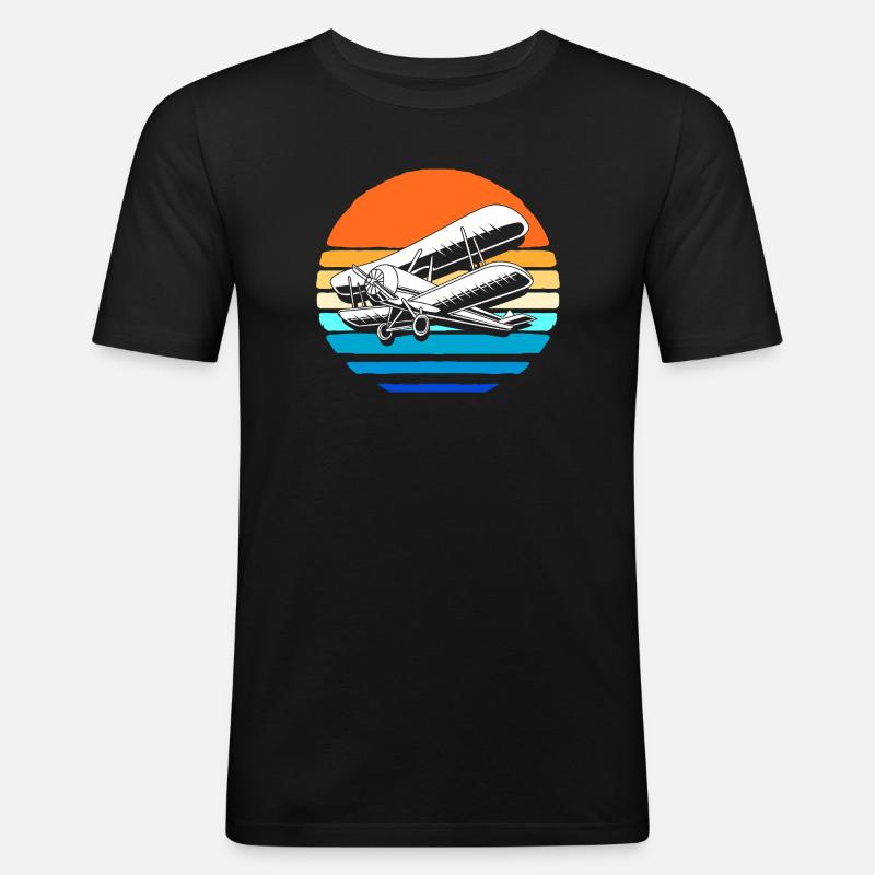 Modellflugzeug Modellflug - Männer Slim Fit T-Shirt - Schwarz