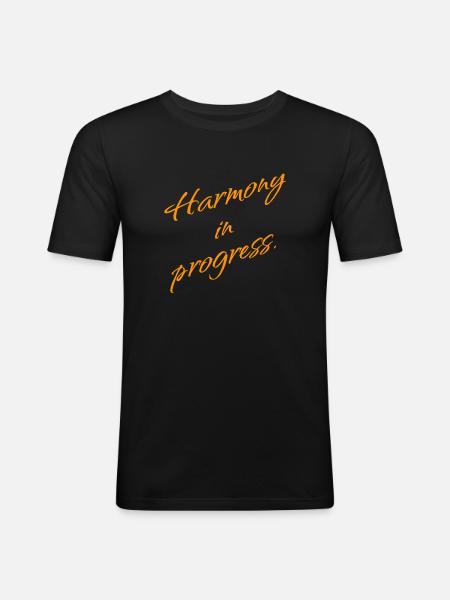 Harmony in Progress – Balance & Mindset - Männer Slim Fit T-Shirt - Schwarz