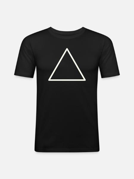 Geometric Shape Triangle Outline - Men's Slim Fit T-Shirt - black
