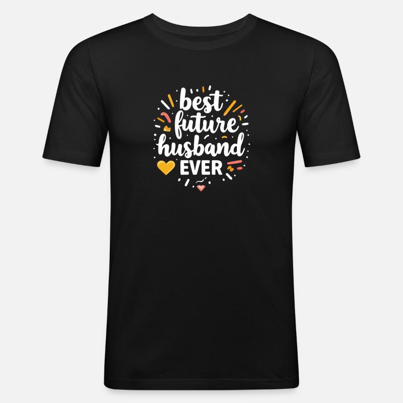 Bester zukünftiger Ehemann - Männer Slim Fit T-Shirt - Schwarz