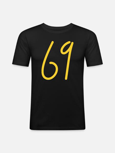 69 - Men's Slim Fit T-Shirt - black