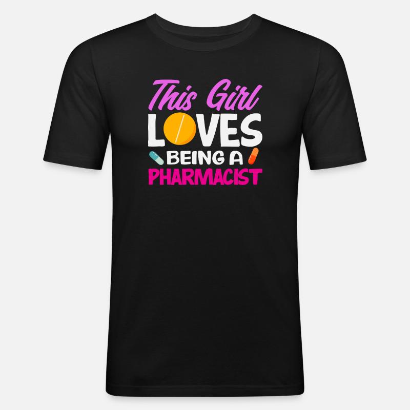 Apotheker Pharmazeutisch-technischer - Männer Slim Fit T-Shirt - Schwarz
