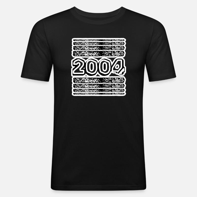 2004 - Männer Slim Fit T-Shirt - Schwarz