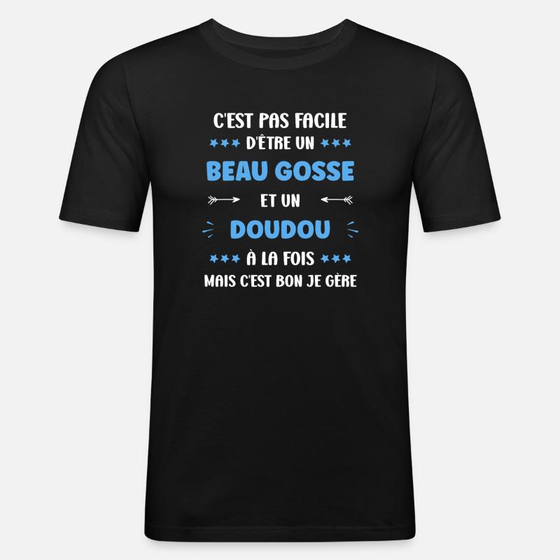 Don - Männer Slim Fit T-Shirt - Schwarz