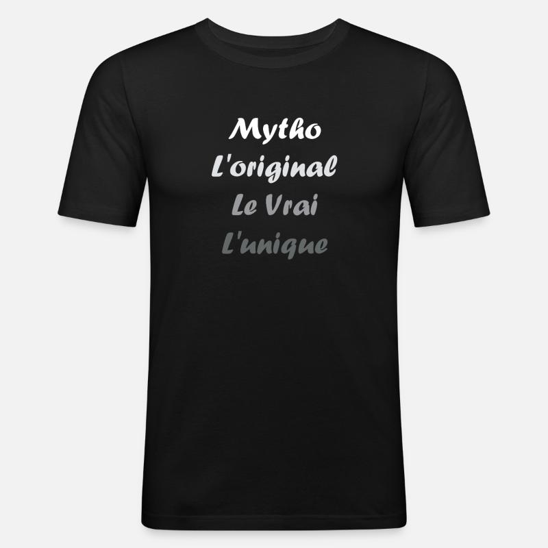 Mytho Origin True Unique - Men's Slim Fit T-Shirt - black
