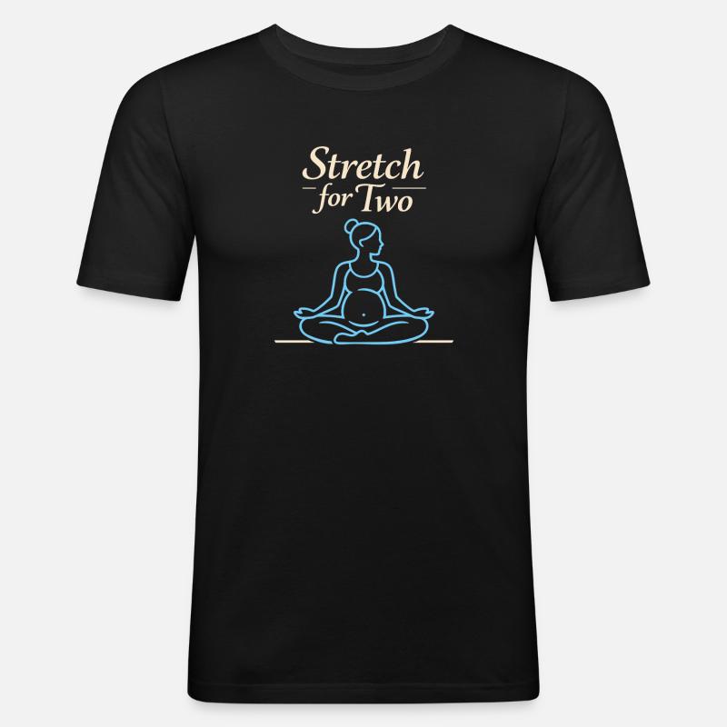 Vorgeburtliches Yoga Werdende Mutter - Männer Slim Fit T-Shirt - Schwarz