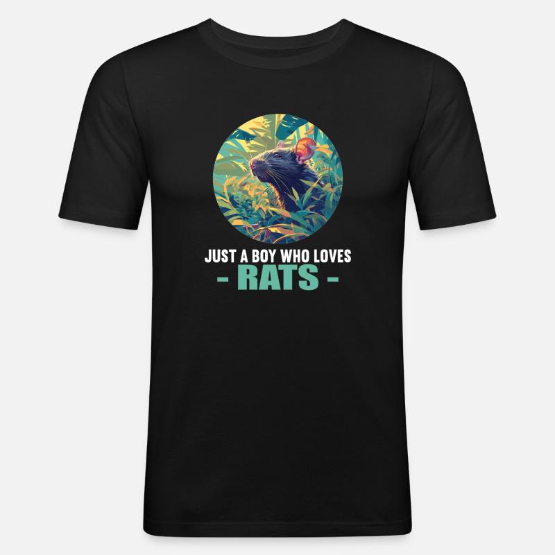 Ratten Ratte - Männer Slim Fit T-Shirt - Schwarz