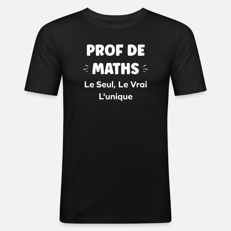 Lehrer-Mathematik Einzigartig Wahr - Männer Slim Fit T-Shirt - Schwarz