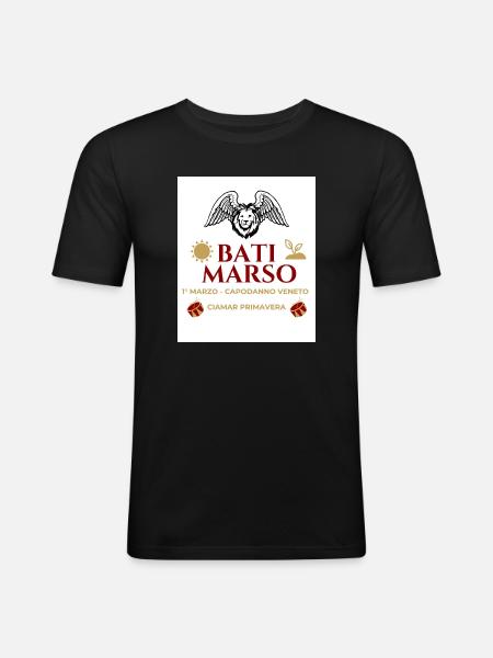 Bati Marso – Silvester-Veneto - Männer Slim Fit T-Shirt - Schwarz