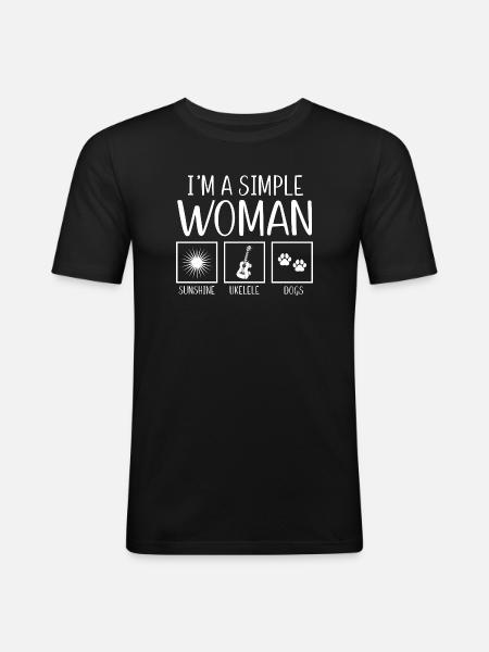 Hawaiian Ukulele Uke I'm A Simple - Men's Slim Fit T-Shirt - black