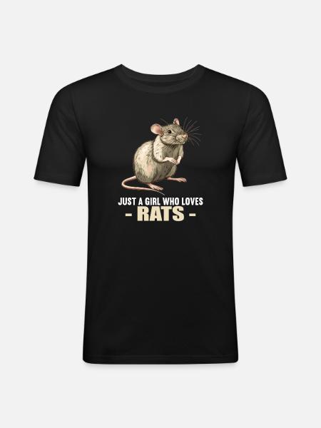 Rat Rat - T-shirt près du corps Homme - noir