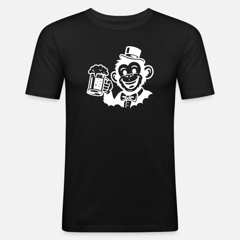 Monkey Groom Bachelor - Men's Slim Fit T-Shirt - black