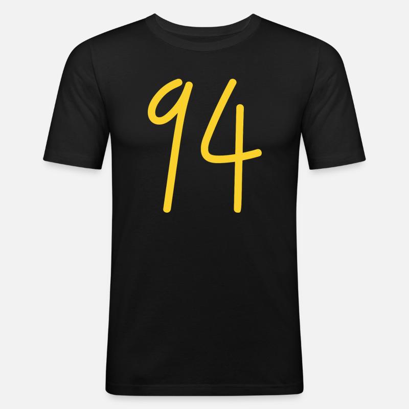 94 - Männer Slim Fit T-Shirt - Schwarz