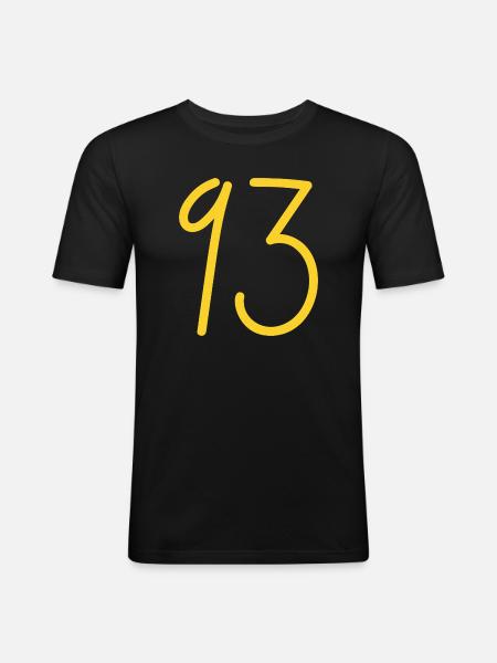 93 - T-shirt près du corps Homme - noir