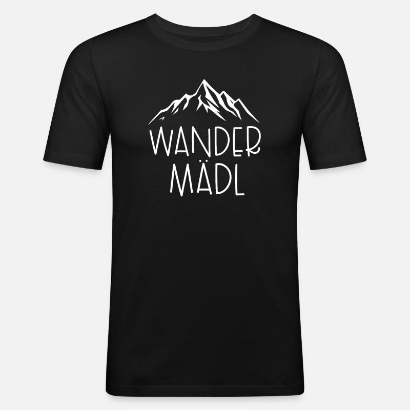 Wander Mädl - Männer Slim Fit T-Shirt - Schwarz