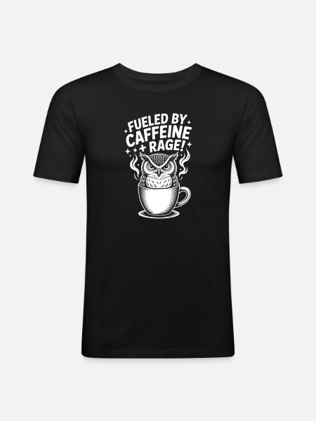 Coffee Sayings Caffeine Funny Coffee Gift - Men's Slim Fit T-Shirt - black
