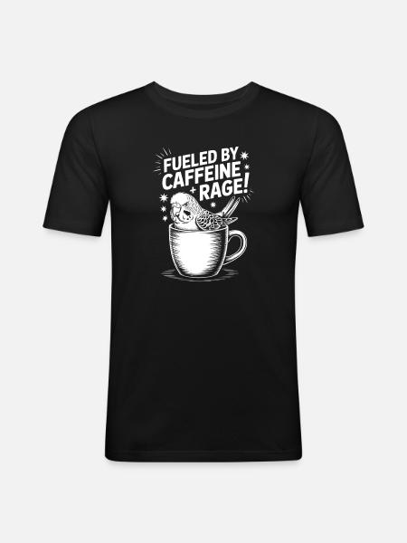 Coffee Sayings Caffeine Funny Coffee Gift - Men's Slim Fit T-Shirt - black