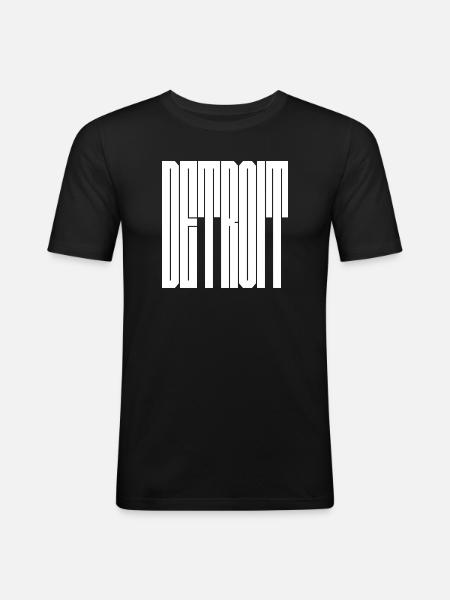 Detroit USA City logo - Men's Slim Fit T-Shirt - black