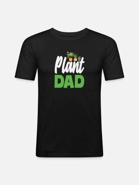 Plant Lover Father Gardening Home Gardener - Men's Slim Fit T-Shirt - black