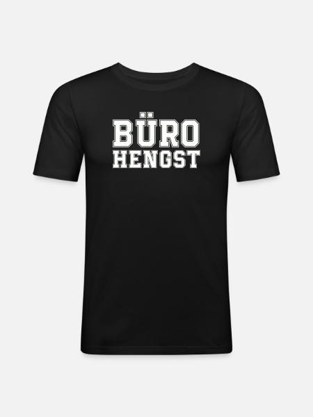Bureau Hengst - T-shirt près du corps Homme - noir