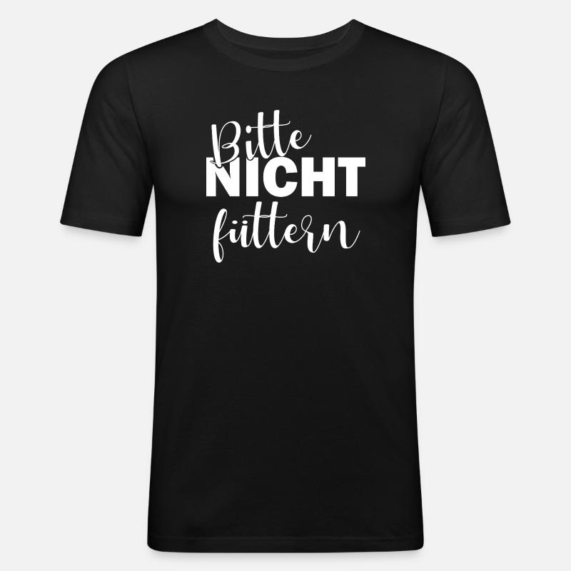 Please do not feed - Men's Slim Fit T-Shirt - black