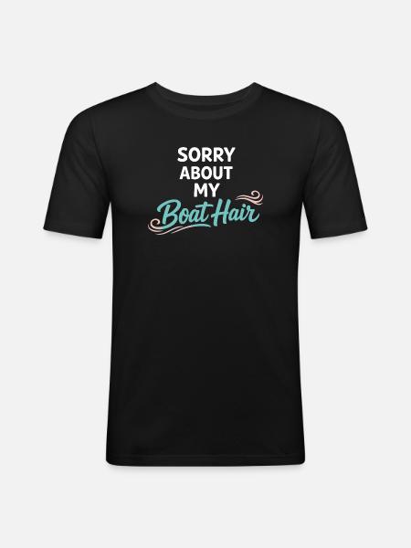 Sea hairs don't care about - Men's Slim Fit T-Shirt - black