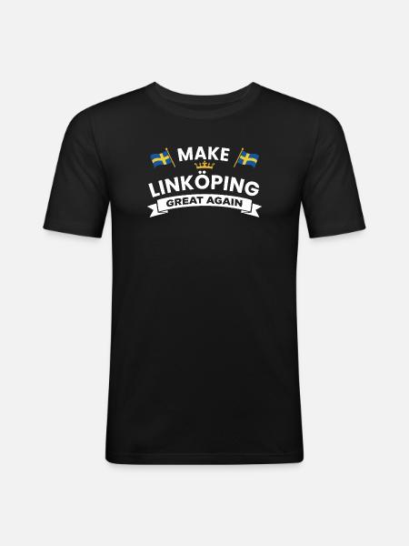 Linköping Stronger cohesion - Men's Slim Fit T-Shirt - black