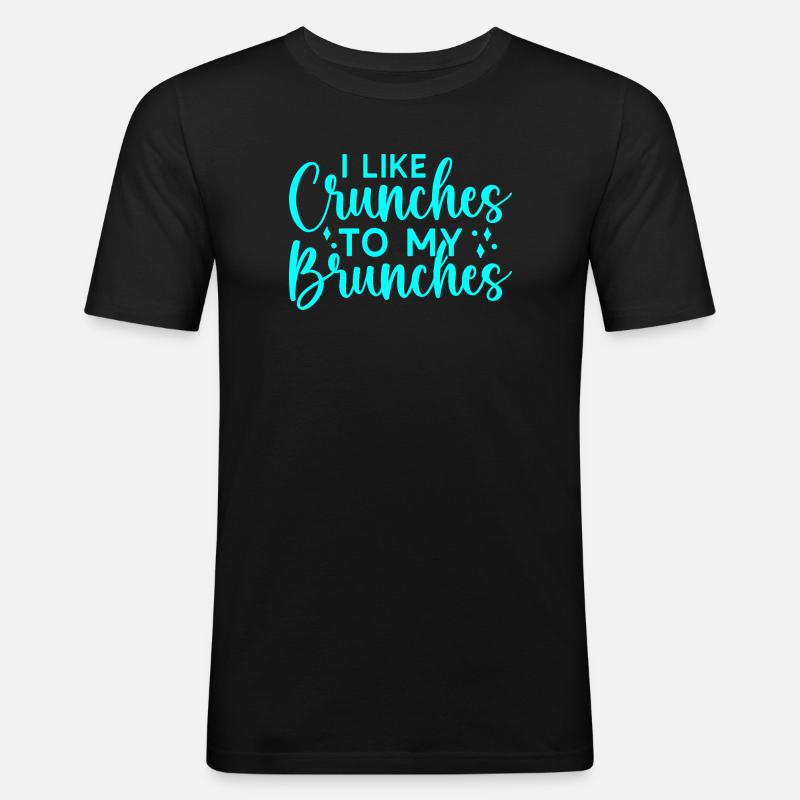 Fitness Motivation Bodybuilder Like Crunches - Männer Slim Fit T-Shirt - Schwarz