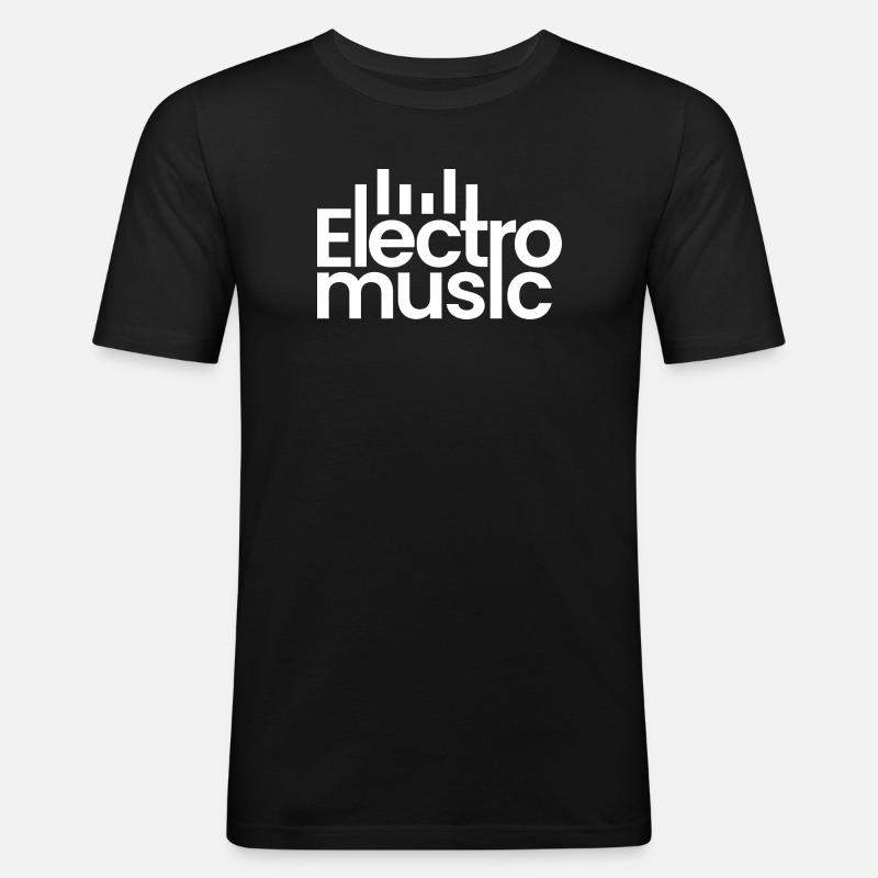 Elektro-Musik-Logo - Männer Slim Fit T-Shirt - Schwarz