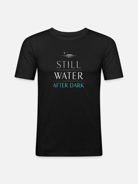 Night boating with - Men's Slim Fit T-Shirt - black