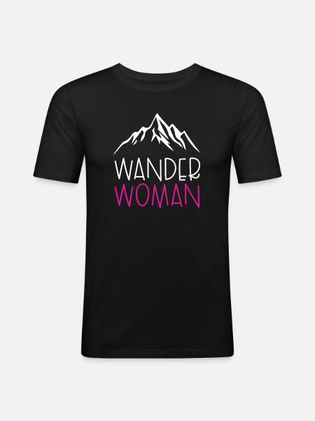 Femme errante - T-shirt près du corps Homme - noir