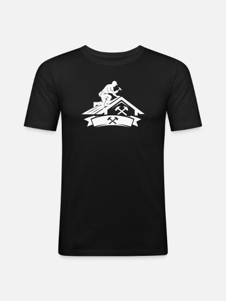 Roofer Master Motif - Men's Slim Fit T-Shirt - black
