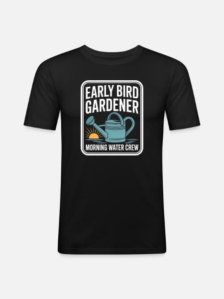 Jardinier Matinal Matinal Équipe d’eau - T-shirt près du corps Homme - noir