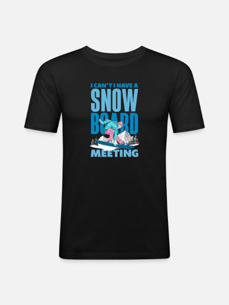 Snowboarden Snowboardtreffen Sessellift - Männer Slim Fit T-Shirt - Schwarz