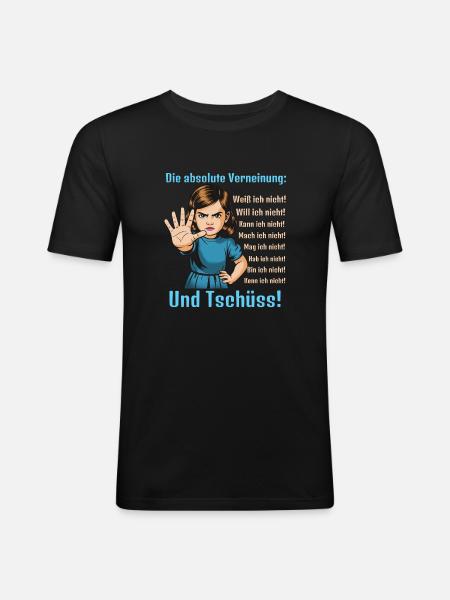 Nein Sagen – Grenzen Setzen - Männer Slim Fit T-Shirt - Schwarz