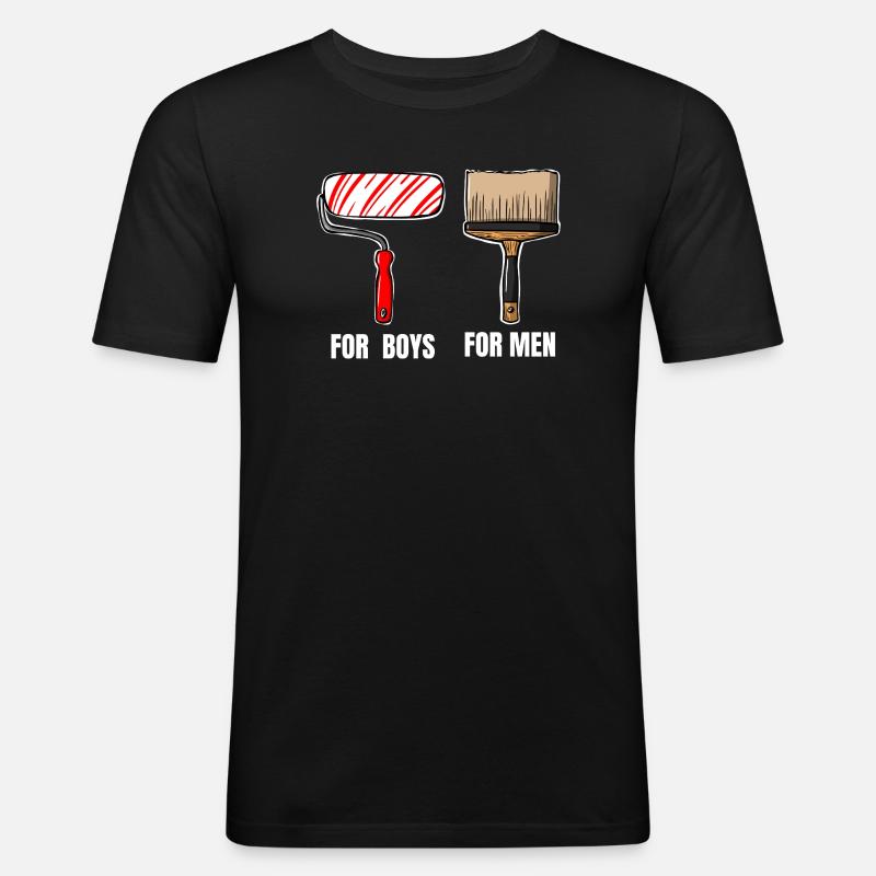 Peindre, c’est une affaire sérieuse - T-shirt près du corps Homme - noir