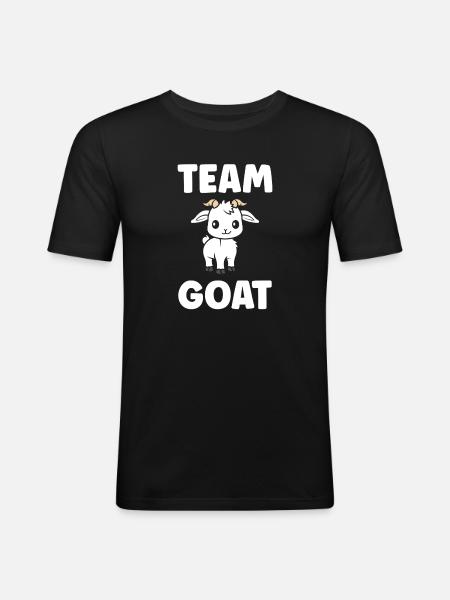 Team Goat Cute Illustration - Men's Slim Fit T-Shirt - black