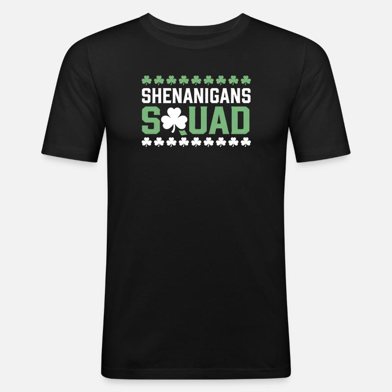 Shenanigans Squad Shamrock Tee - Men's Slim Fit T-Shirt - black