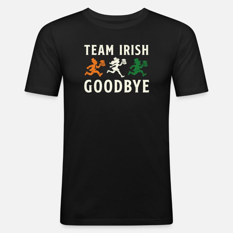Team Irish Abschied St. Patrick's Day - Männer Slim Fit T-Shirt - Schwarz