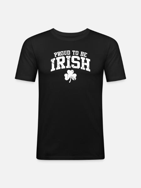 Proud to be Irish - Men's Slim Fit T-Shirt - black