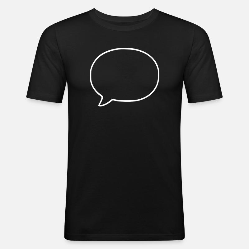 Sprechblase Comic selbst gestalten personalisieren - Männer Slim Fit T-Shirt - Schwarz