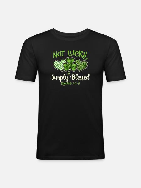 Pas chanceux à la Saint-Patrick irlandaise - T-shirt près du corps Homme - noir