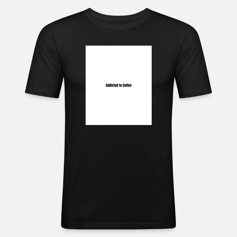 Coffee-addicted minimalist statement - Men's Slim Fit T-Shirt - black